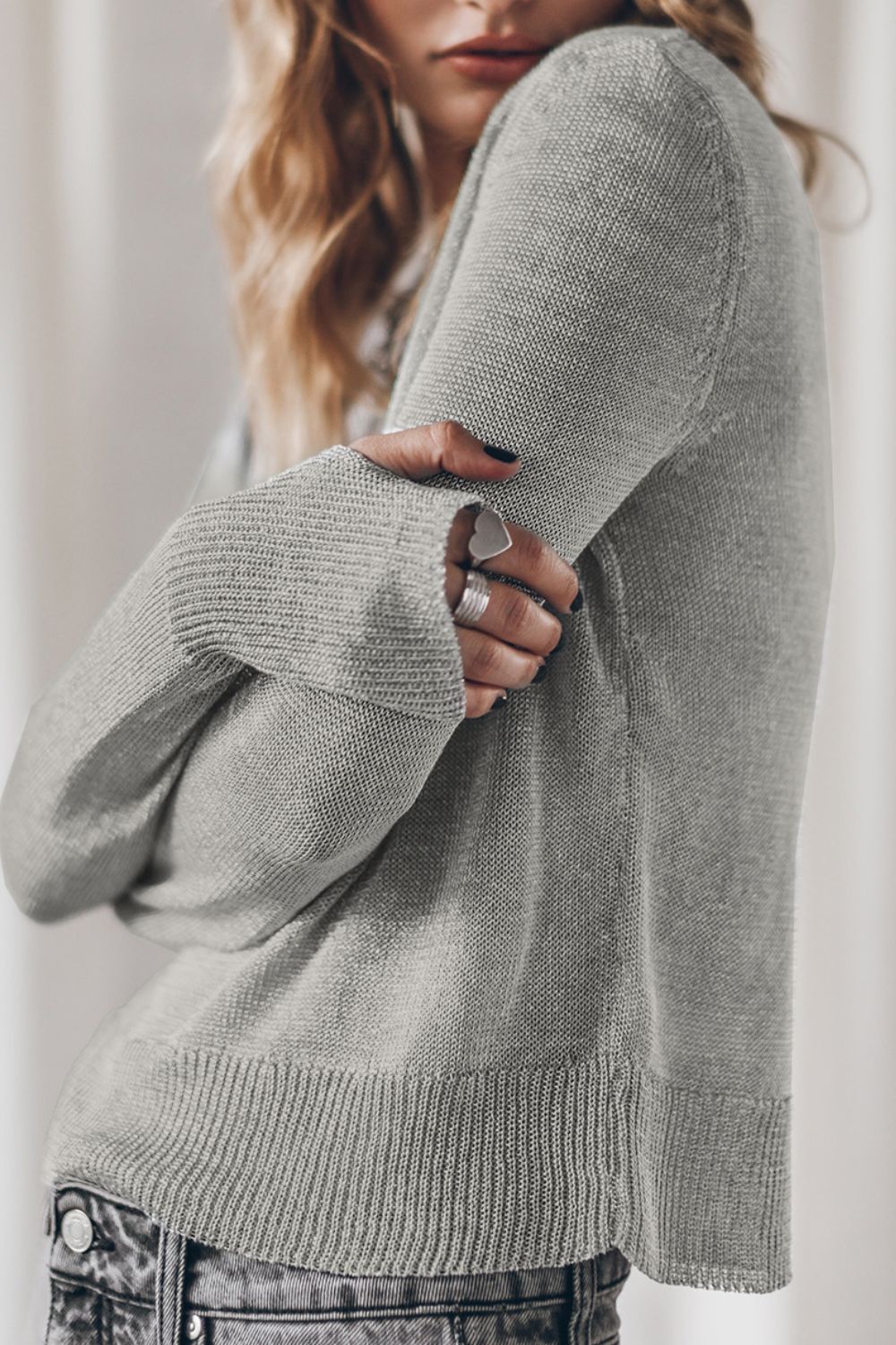 Ribbed Long Sleeve Sweater