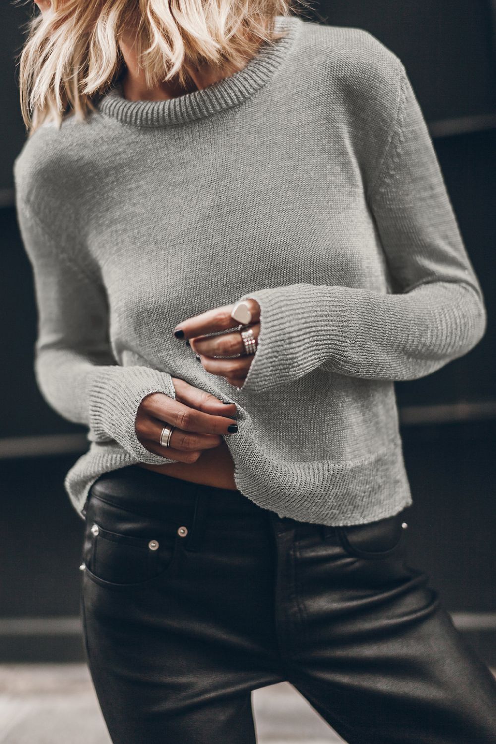 Ribbed Long Sleeve Sweater