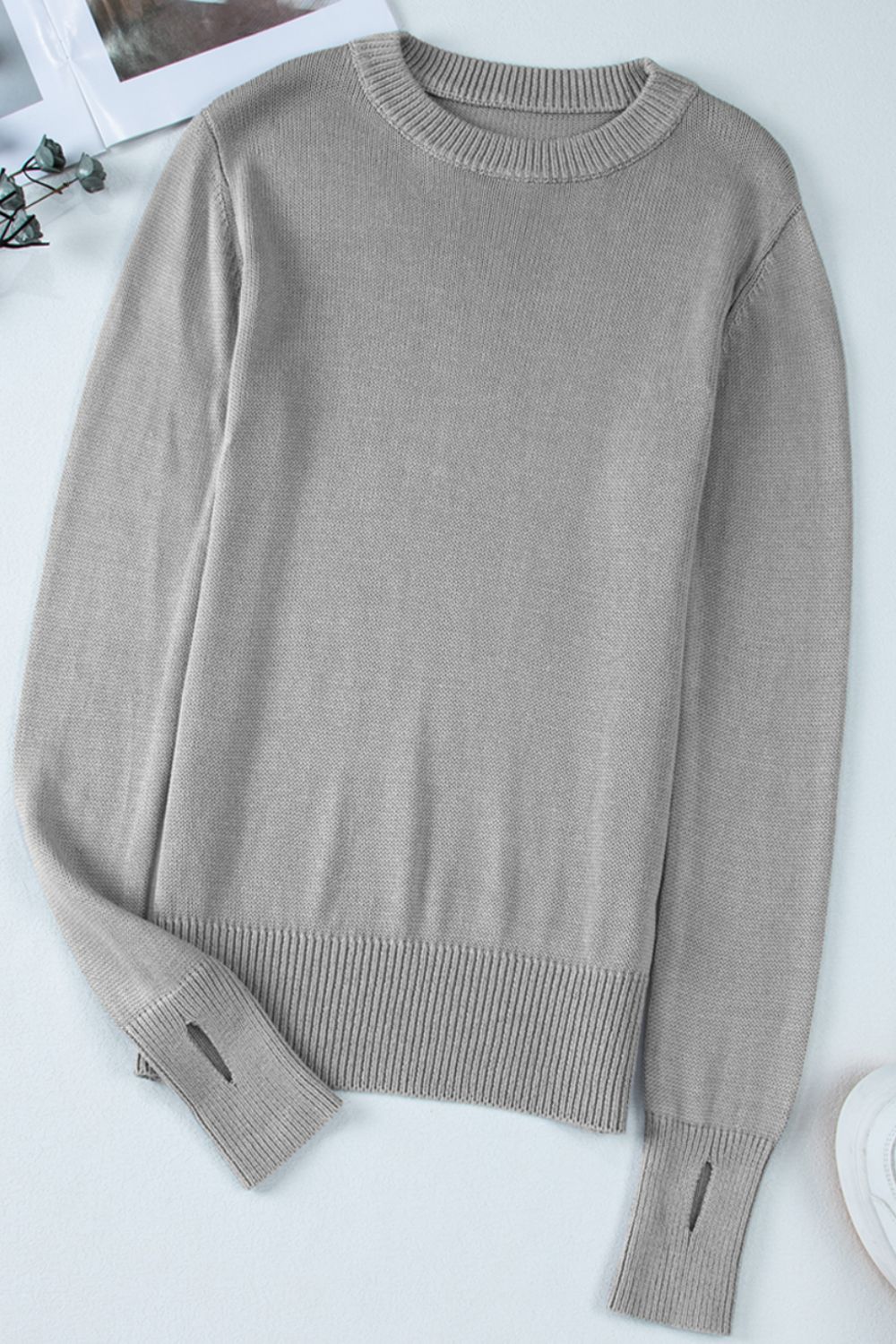 Ribbed Long Sleeve Sweater