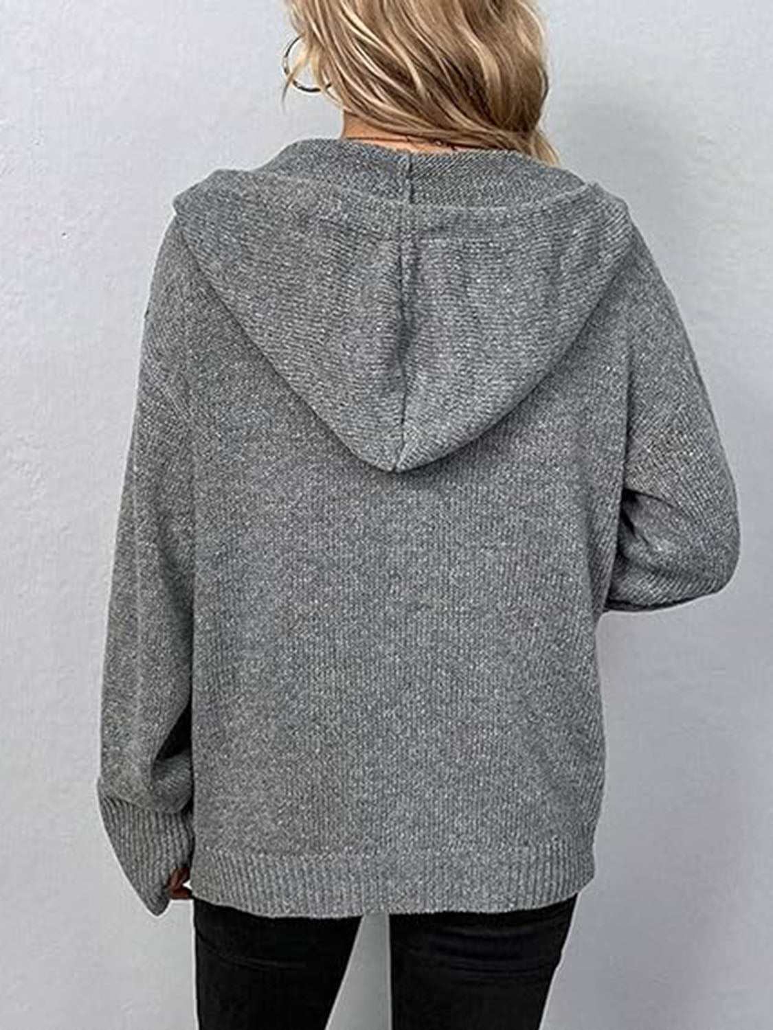 Button up Hooded Cardigan